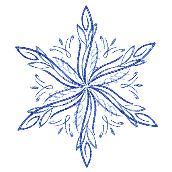 Winter Snowflake Calligraphy 3