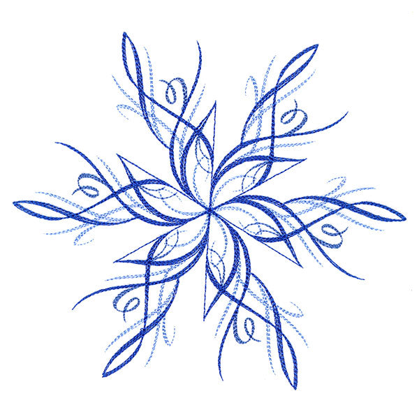 Winter Snowflake Calligraphy 4