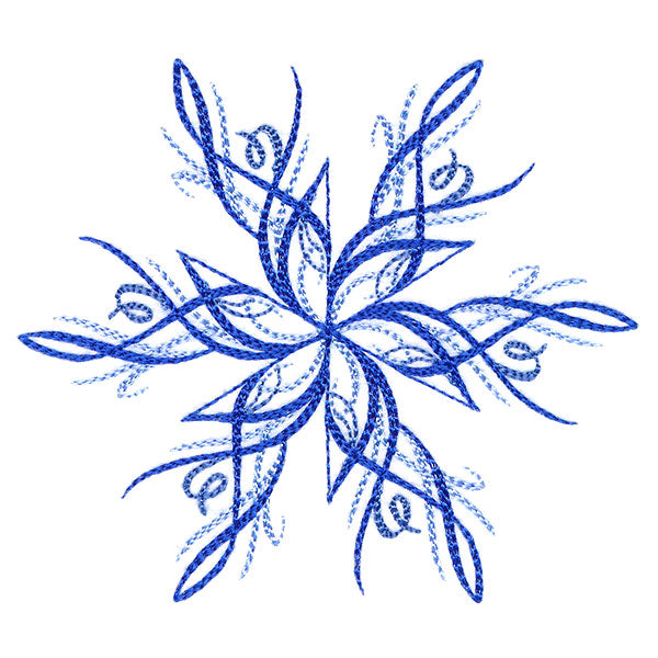 Winter Snowflake Calligraphy 4