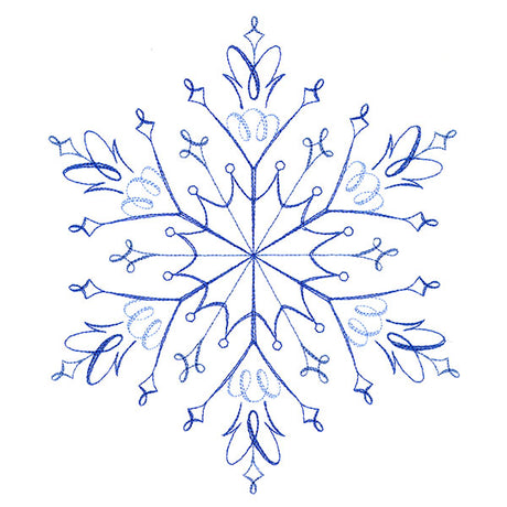 Winter Snowflake Calligraphy 5