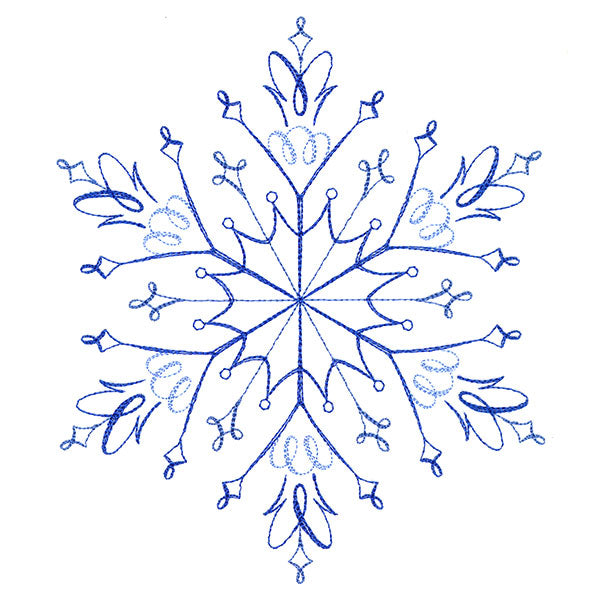 Winter Snowflake Calligraphy 5