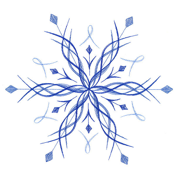 Winter Snowflake Calligraphy 6