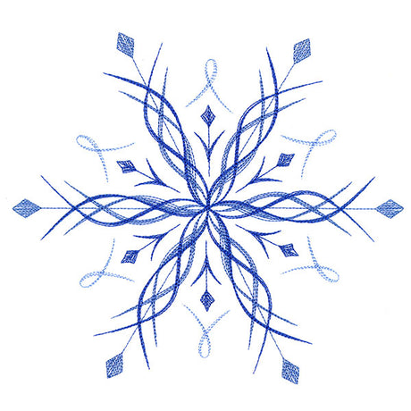 Winter Snowflake Calligraphy 6