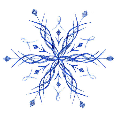 Winter Snowflake Calligraphy 6