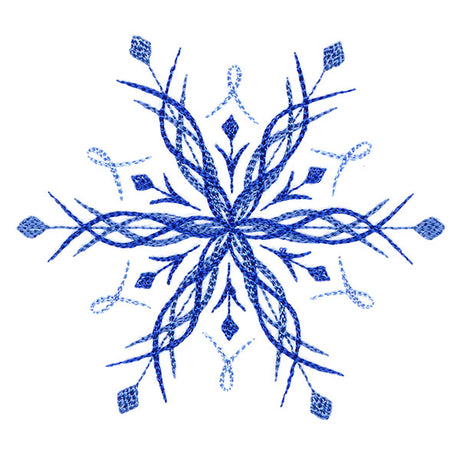 Winter Snowflake Calligraphy 6