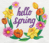 Hello Spring Flowers in Watercolor