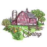 Spring in the Country Barn Scene