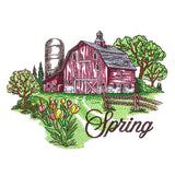 Spring in the Country Barn Scene