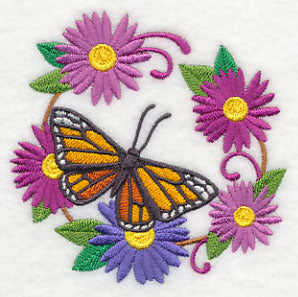 Royal Butterfly and Flower Wreath