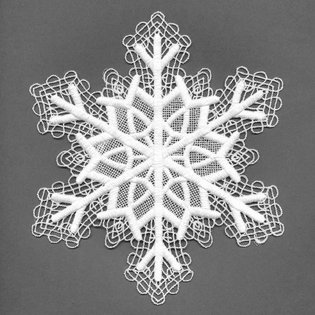 Serene Snowflake Lace Doily (Battenburg Lace)