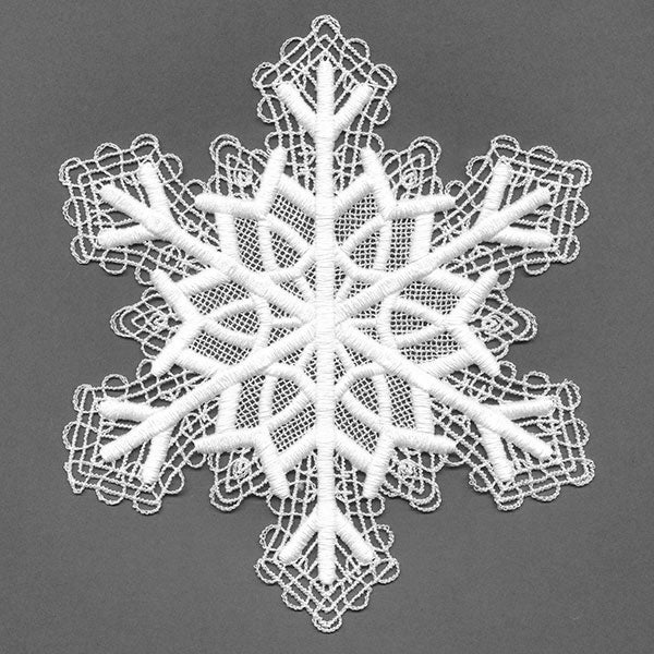 Serene Snowflake Lace Doily (Battenburg Lace)