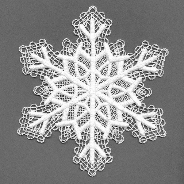 Serene Snowflake Lace Doily (Battenburg Lace)