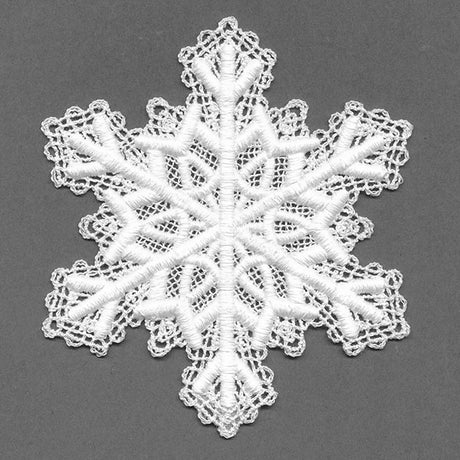 Serene Snowflake Lace Doily (Battenburg Lace)