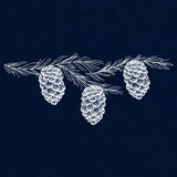 Frosted Pinecone Border