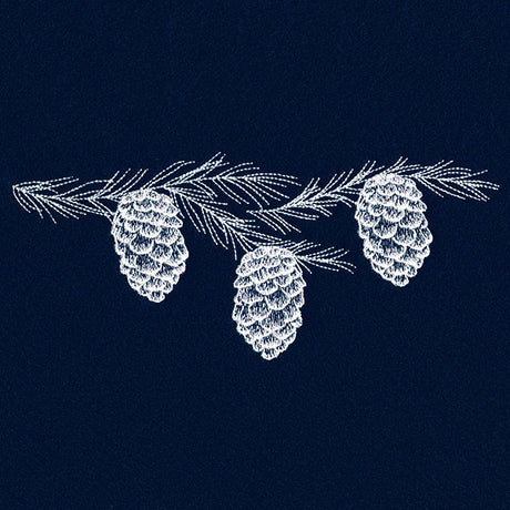 Frosted Pinecone Border