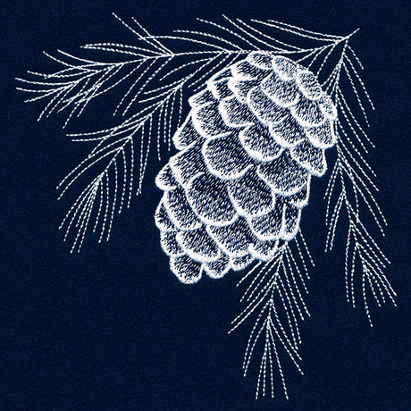 Frosted Pinecone Corner