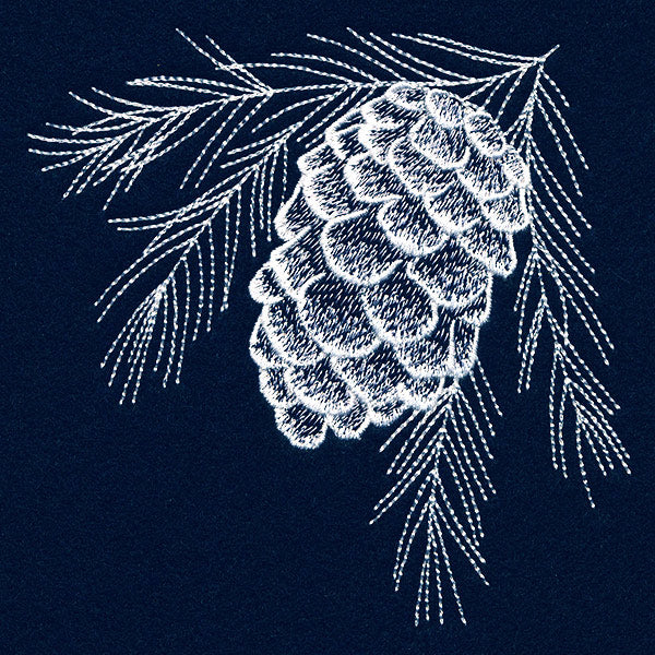 Frosted Pinecone Corner