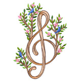 Woodland Blooms Treble Clef