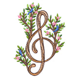 Woodland Blooms Treble Clef