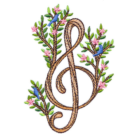 Woodland Blooms Treble Clef