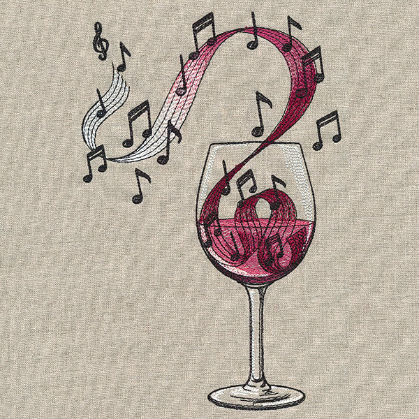 Notes of Flavor Wine Glass