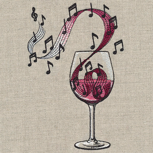 Notes of Flavor Wine Glass