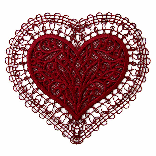 Romantic Heart Doily (Battenburg Lace)