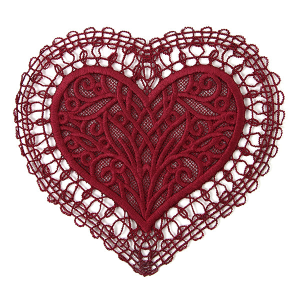 Romantic Heart Doily (Battenburg Lace)
