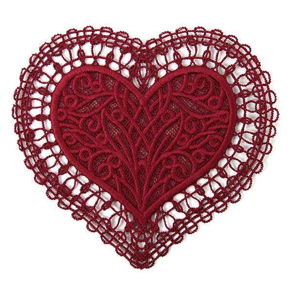 Romantic Heart Doily (Battenburg Lace)