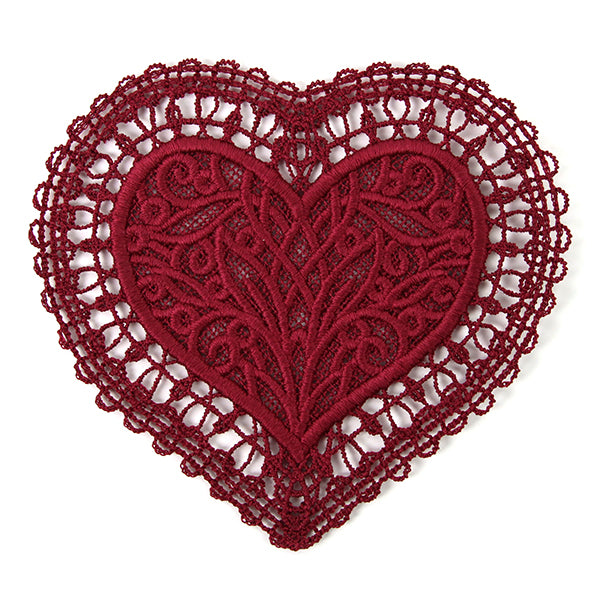 Romantic Heart Doily (Battenburg Lace)