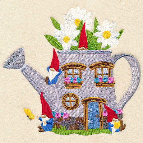 Spring Gnome Watering Can House