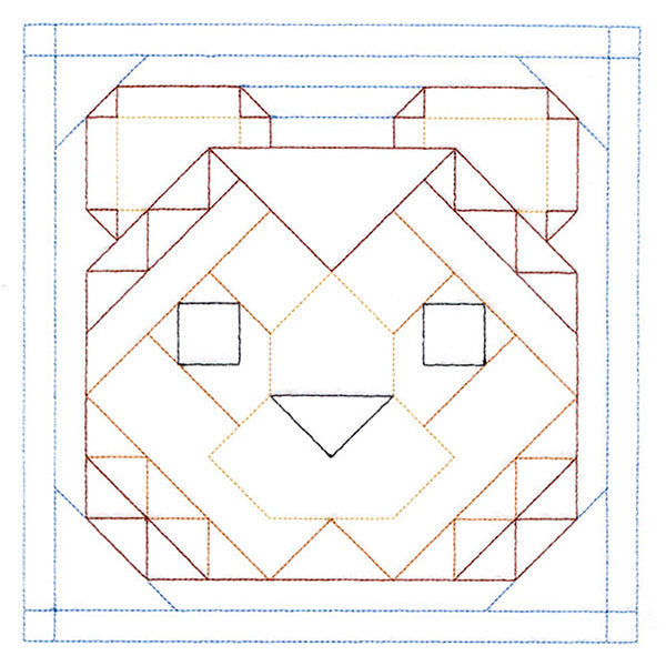 Woodland Animals Quilting - Bear (Double Run)