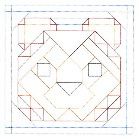 Woodland Animals Quilting - Bear (Double Run)