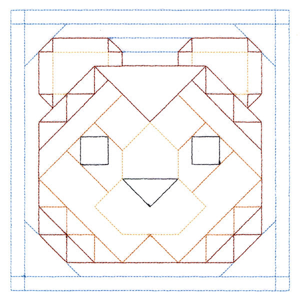 Woodland Animals Quilting - Bear (Double Run)