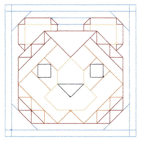 Woodland Animals Quilting - Bear (Double Run)
