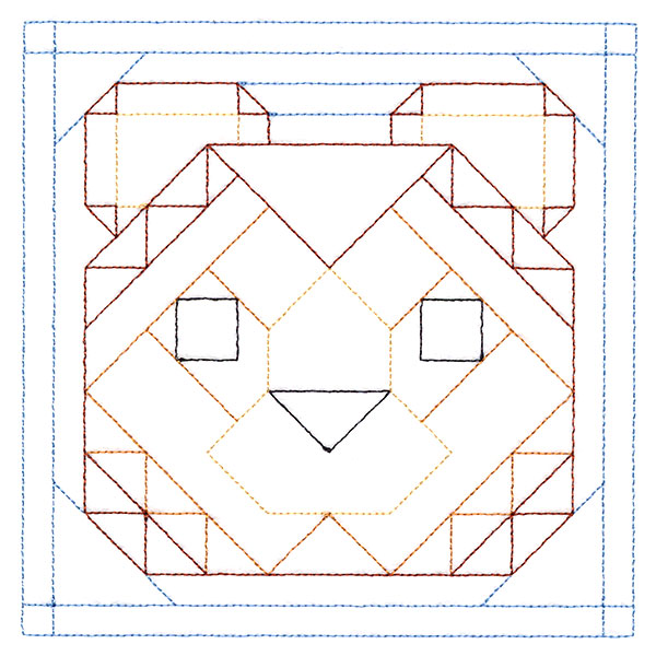 Woodland Animals Quilting - Bear (Double Run)