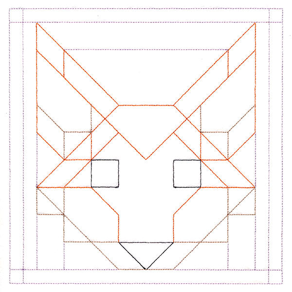 Woodland Animals Quilting - Fox (Double Run)
