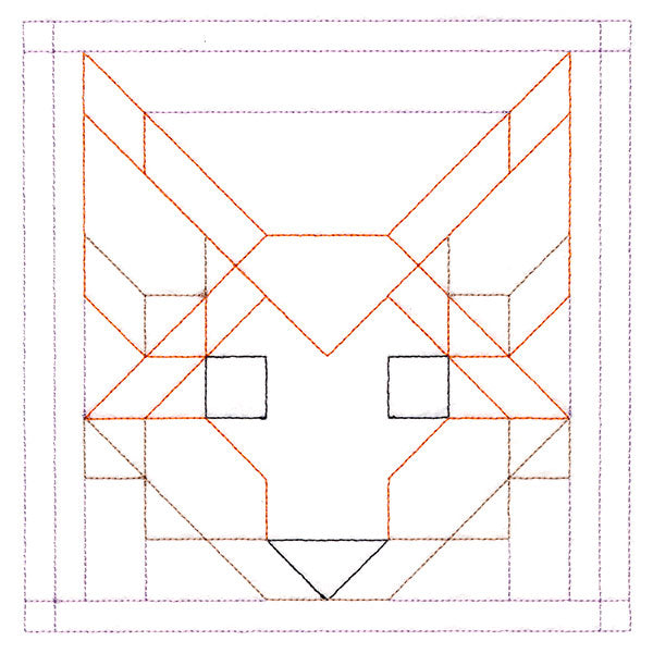 Woodland Animals Quilting - Fox (Double Run)