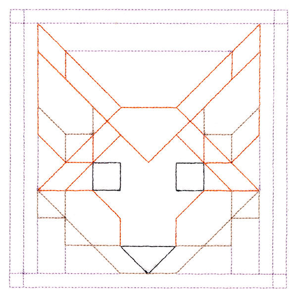 Woodland Animals Quilting - Fox (Double Run)