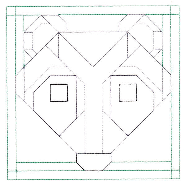 Woodland Animals Quilting - Raccoon (Double Run)