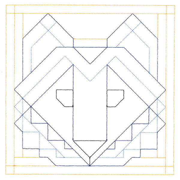 Woodland Animals Quilting - Wolf (Double Run)