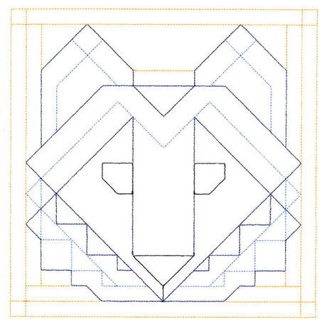 Woodland Animals Quilting - Wolf (Double Run)