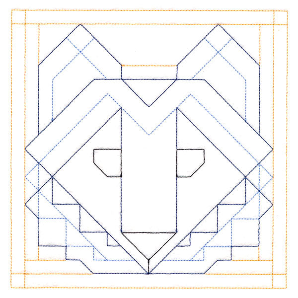 Woodland Animals Quilting - Wolf (Double Run)