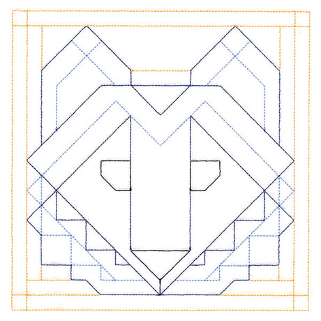 Woodland Animals Quilting - Wolf (Double Run)