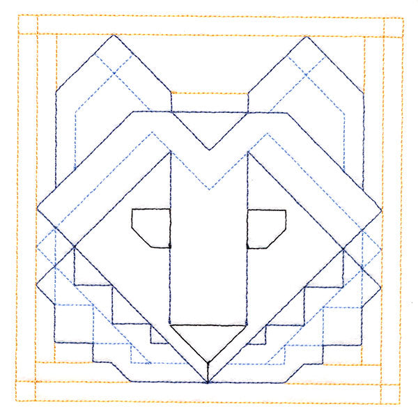 Woodland Animals Quilting - Wolf (Double Run)