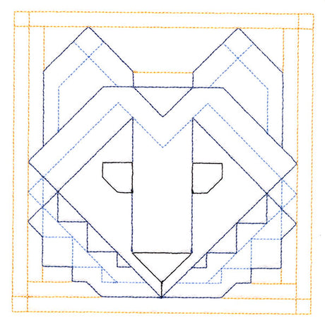 Woodland Animals Quilting - Wolf (Double Run)