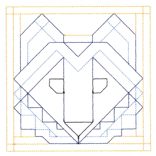 Woodland Animals Quilting - Wolf (Double Run)