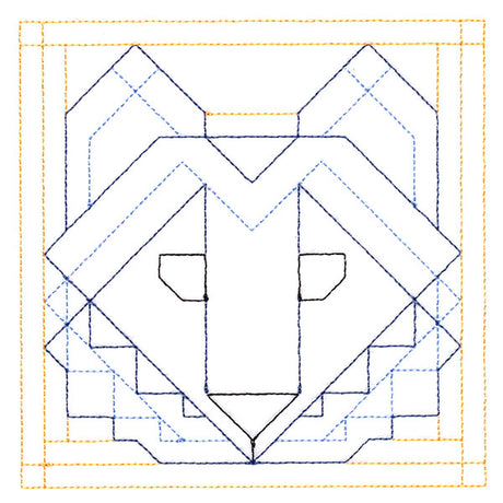 Woodland Animals Quilting - Wolf (Double Run)
