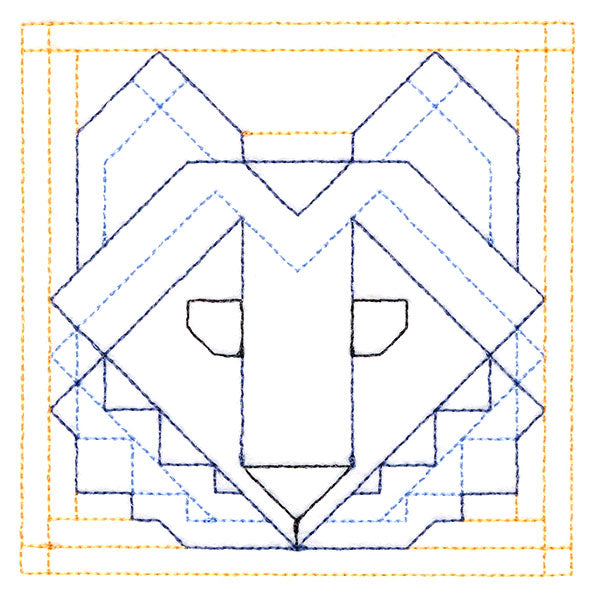 Woodland Animals Quilting - Wolf (Double Run)