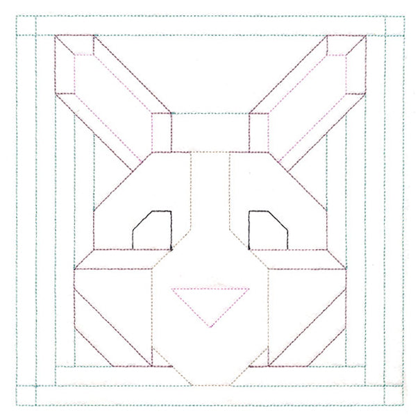 Woodland Animals Quilting - Bunny (Double Run)
